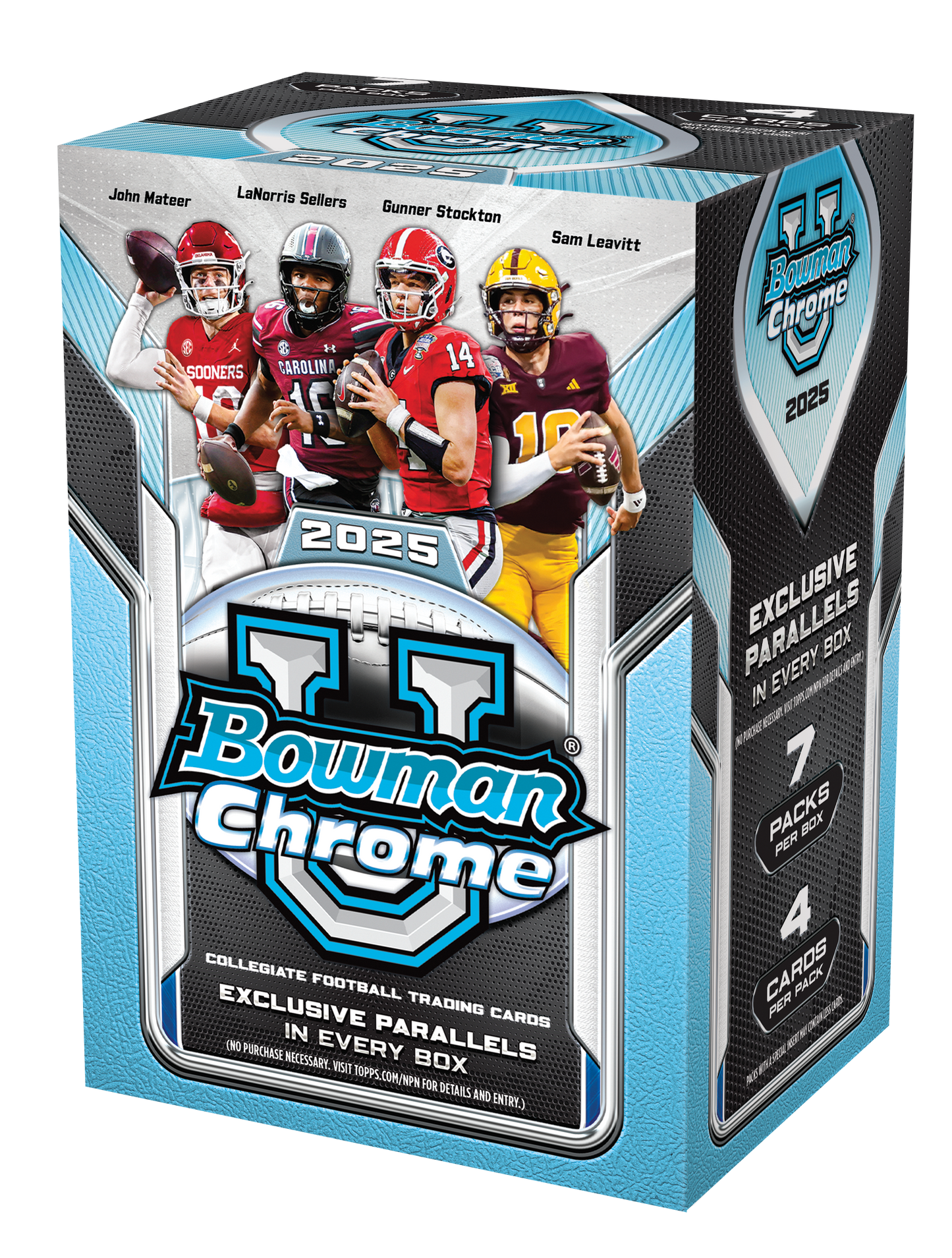 2025 Bowman Chrome University Football Blaster Box