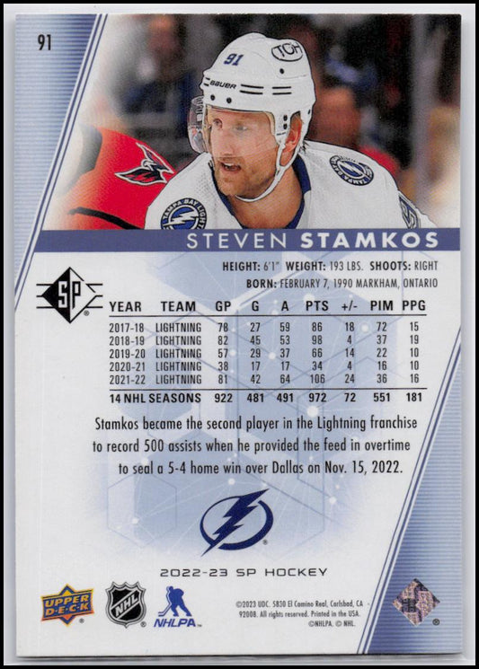 2022-23 SP #91 Steven Stamkos Blue