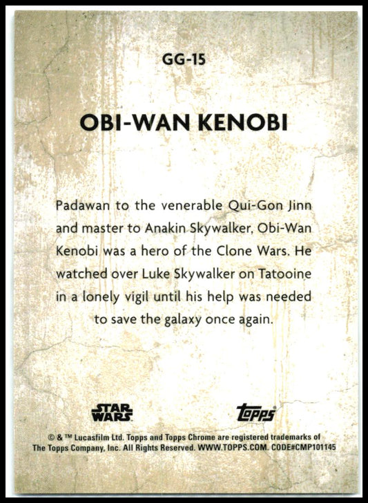 2025 Topps Chrome Star Wars Galactic Graffiti #GG-15 Obi-Wan Kenobi