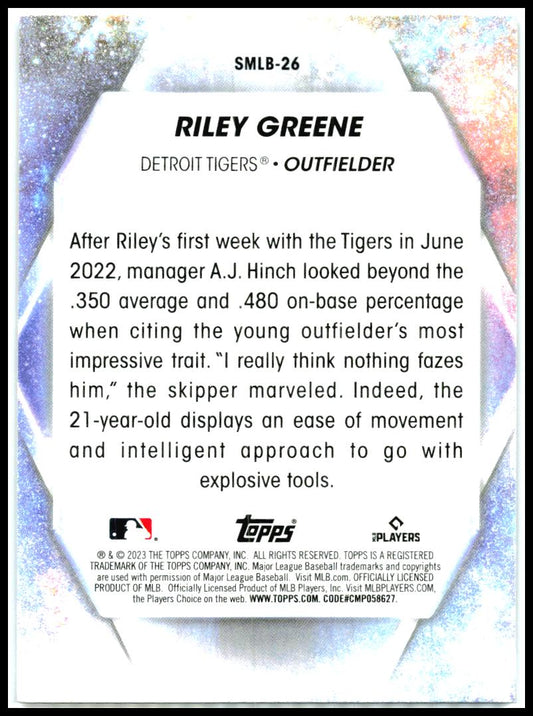 2023 Topps Stars of MLB Chrome #SMLBC-26 Riley Greene Detroit Tigers