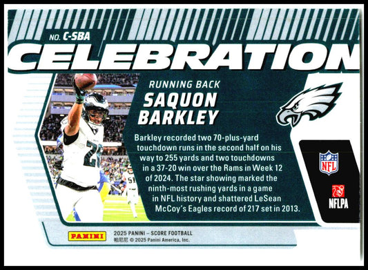 2025 Score Celebration #C-SBA Saquon Barkley Philadelphia Eagles