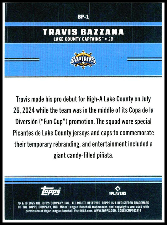2025 Topps Pro Debut Ballpark Promos #bp-1 travis bazzana