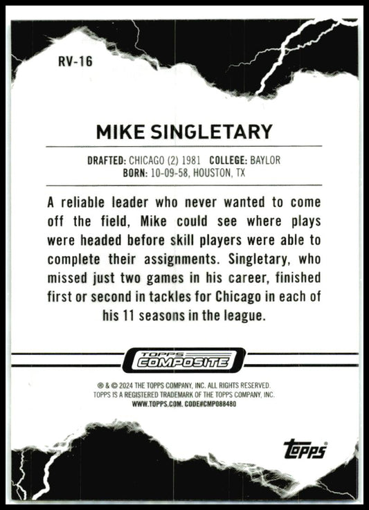 2023 Topps Composite Resurgence Voltaic Refractor #RV-16 Mike Singletary Bears