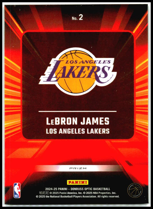 2024-25 Donruss Optic Express Lane Holo #2 LeBron James Los Angeles Lakers