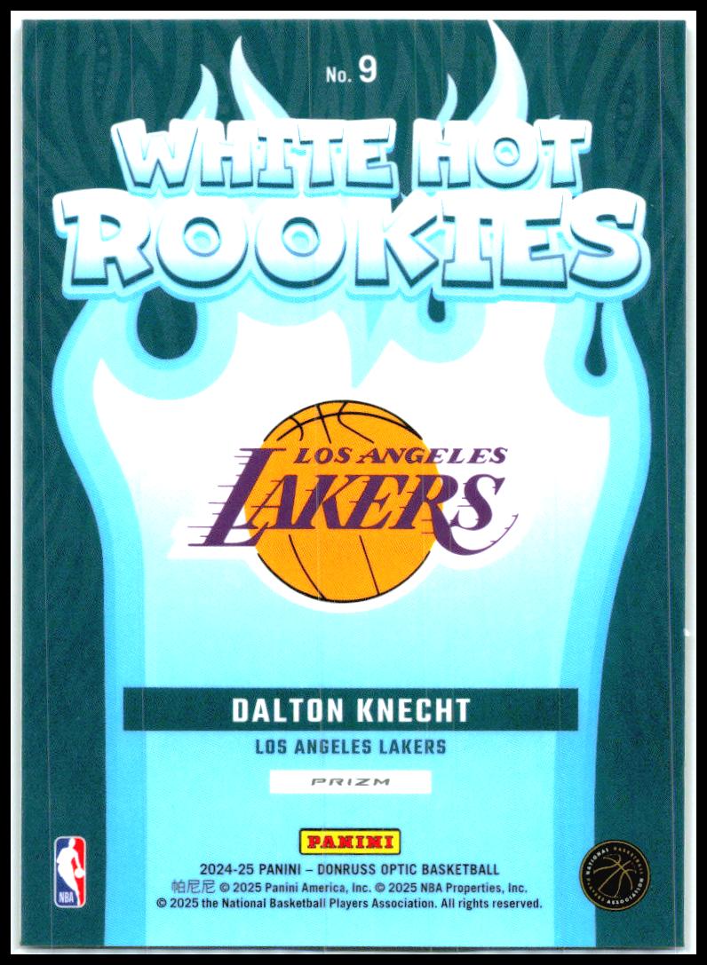 2024-25 Donruss Optic White Hot Rookies Purple #9 Dalton Knecht Lakers