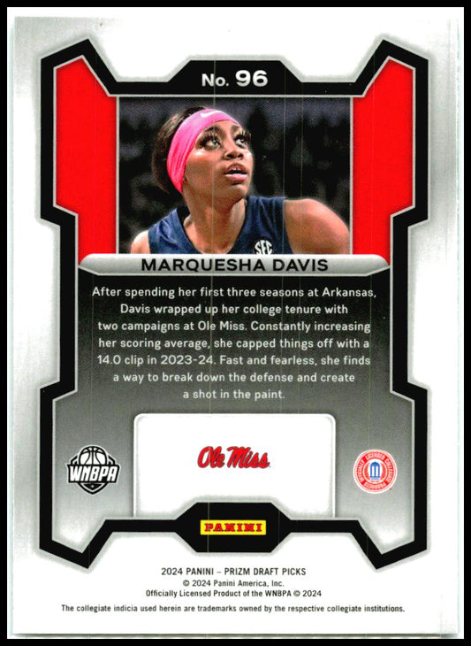 2024 Panini Prizm Draft Picks #96 Marquesha Davis Ole Miss Rebels