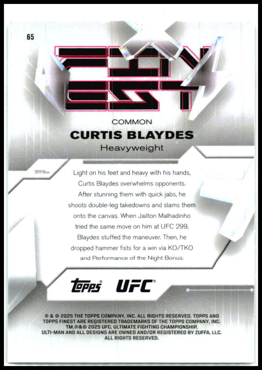 2025 Topps Finest UFC #65 Curtis Blaydes