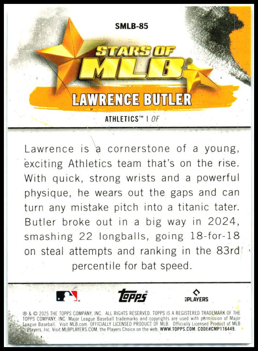 2025 Topps Update Stars of MLB #SMLB-85 Lawrence Butler Athletics