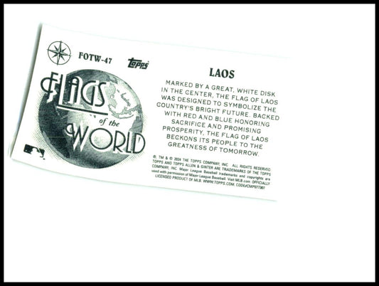 2024 Topps Allen & Ginter #FOTW-47 Laos Mini Flags of the World