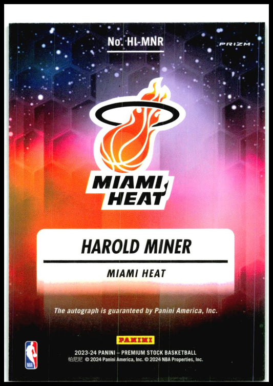 2023-24 premium stock #hl-mnr harold miner hoops ink