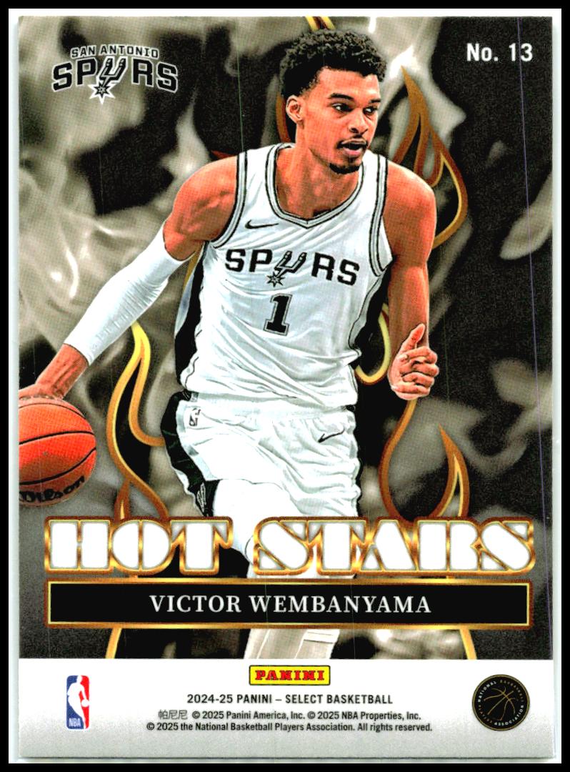2024-25 Panini Select #13 Victor Wembanyama Hot Stars