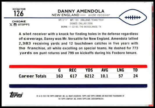 2024 Topps Chrome #126 Danny Amendola Refractor