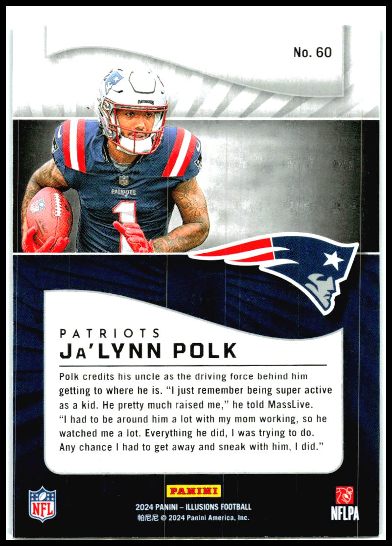 2024 Panini Illusions Retail #60 Ja’Lynn Polk Rookie New England Patriots