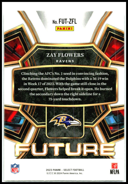 2023 Panini Select Future #FUT-ZFL Zay Flowers Baltimore Ravens