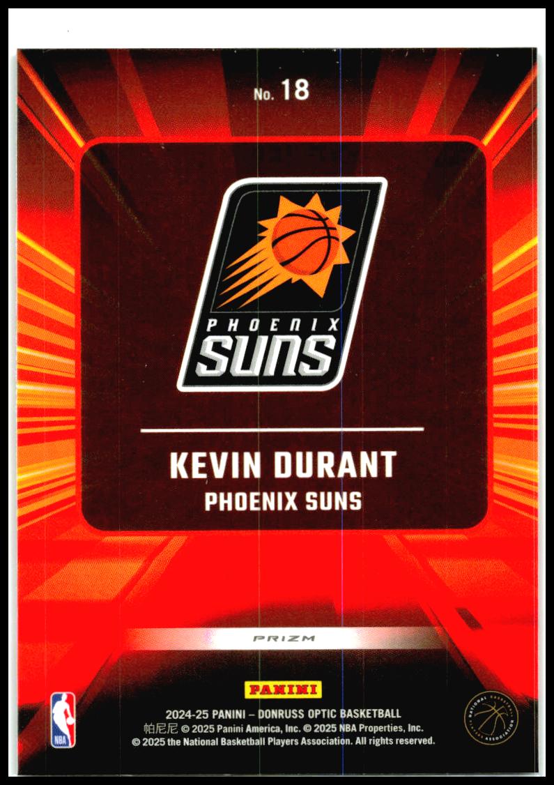 2024-25 Donruss Optic Express Lane Holo #18 Kevin Durant Phoenix Suns