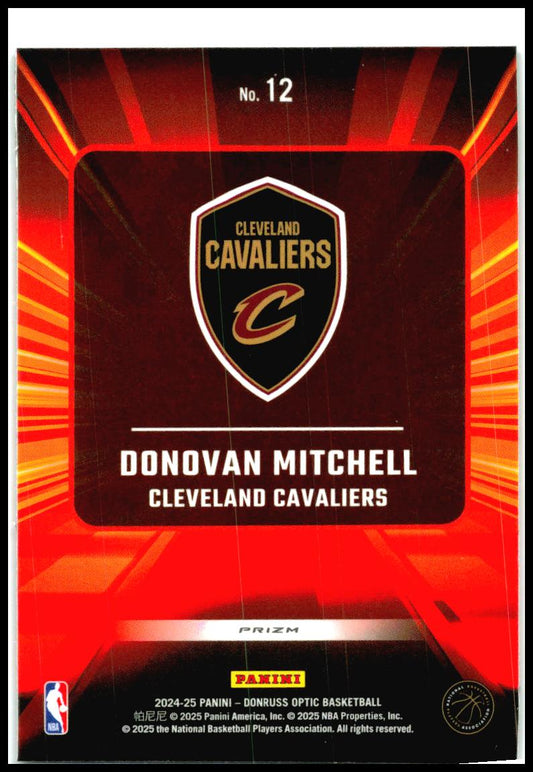 2024-25 Donruss Optic Express Lane Purple #12 Donovan Mitchell Cavaliers