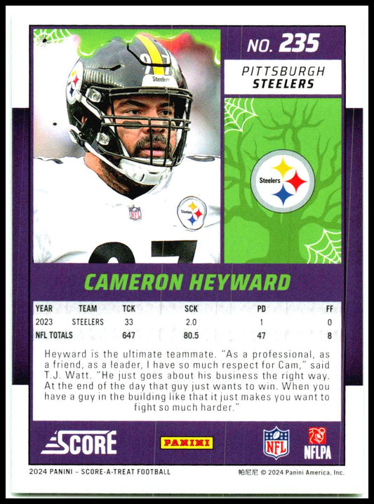 2024 Score-A-Treat Green Bats #235 Cameron Heyward Pittsburgh Steelers