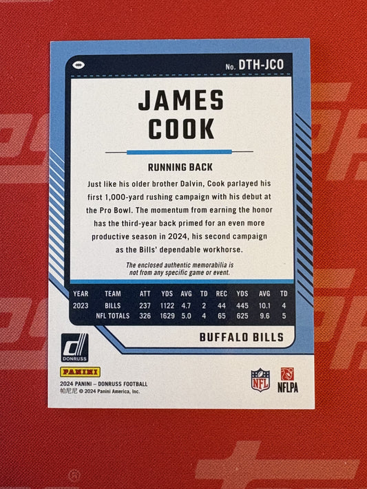 2024 Donruss Donruss Threads #DTH-JCO James Cook Buffalo Bills