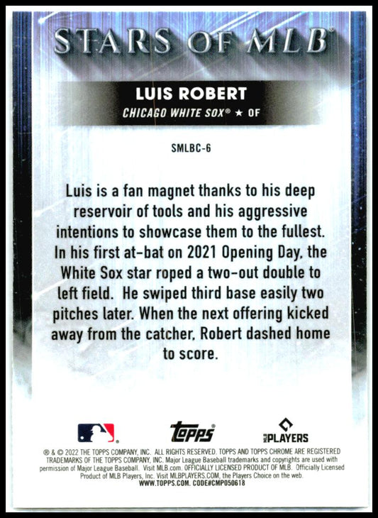 2022 Topps Stars of MLB Chrome #SMLBC-6 Luis Robert Chicago White Sox