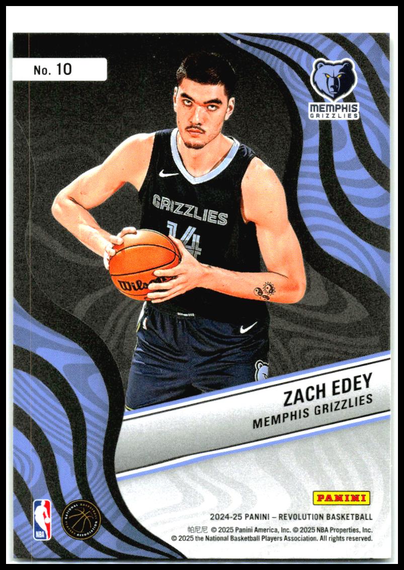 2024-25 Panini Revolution New Wave #10 Zach Edey Memphis Grizzlies