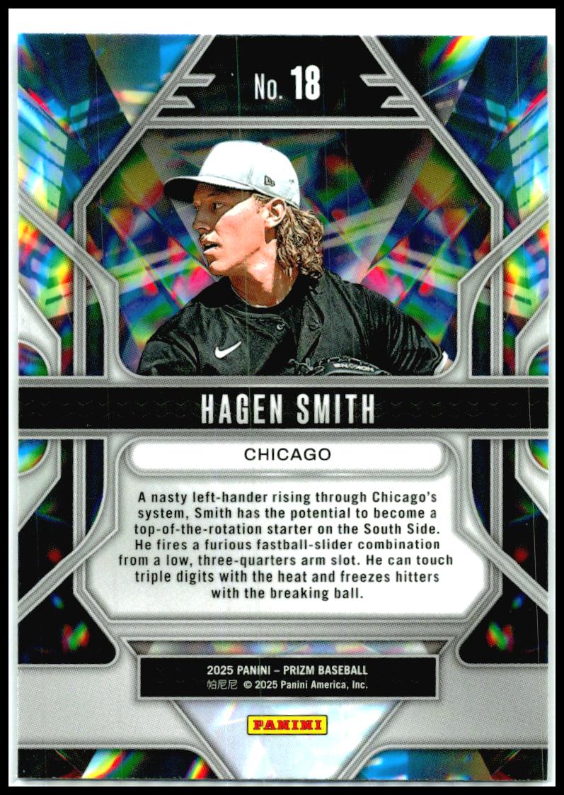 2025 Panini Prizm Prizmatic #18 Hagen Smith Chicago White Sox
