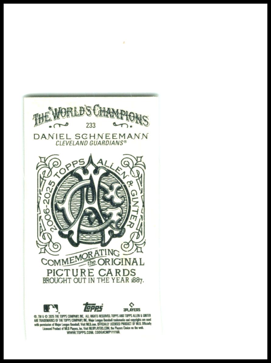 2025 Topps Allen & Ginter Mini #274 William Fightner Boston Bruins