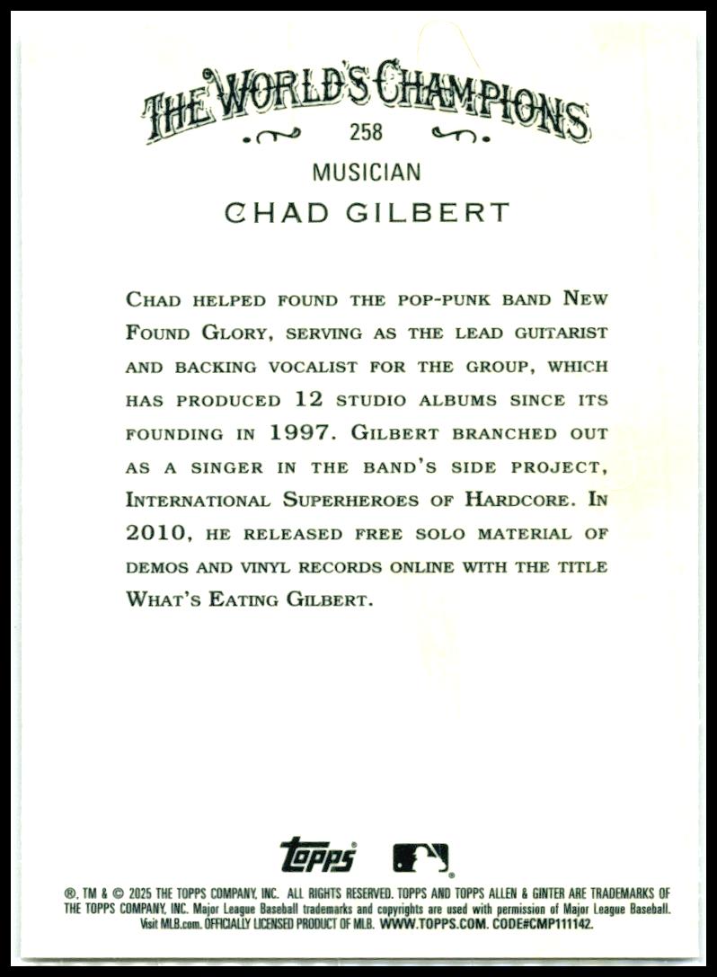2025 Topps Allen & Ginter Chrome #258 Chad Gilbert