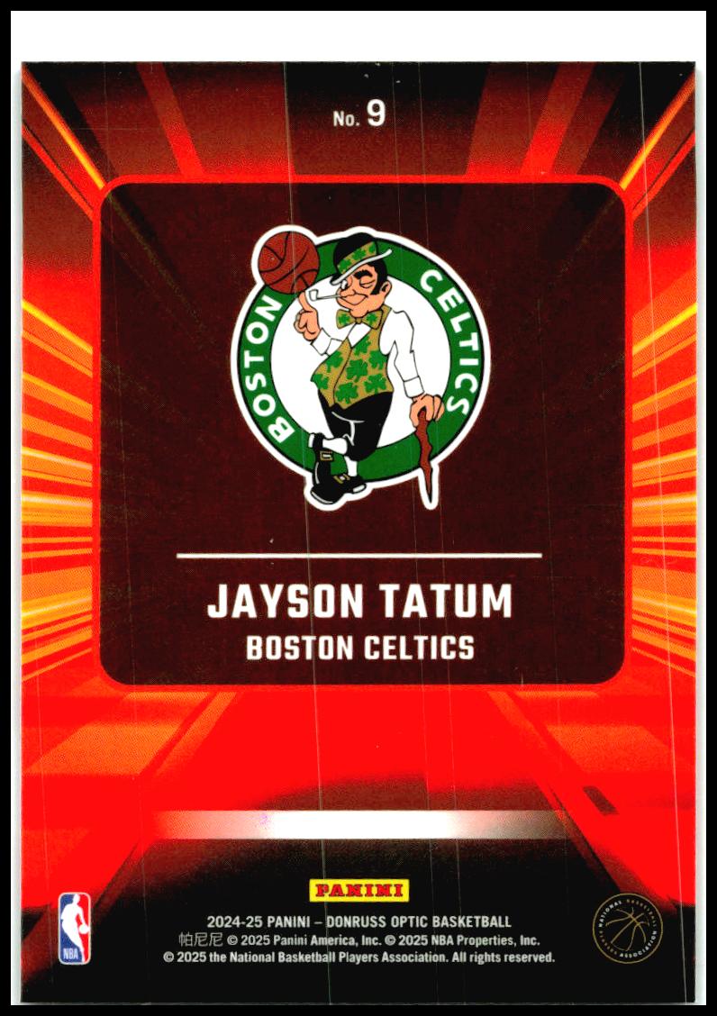 2024-25 Donruss Optic Express Lane #9 Jayson Tatum Boston Celtics