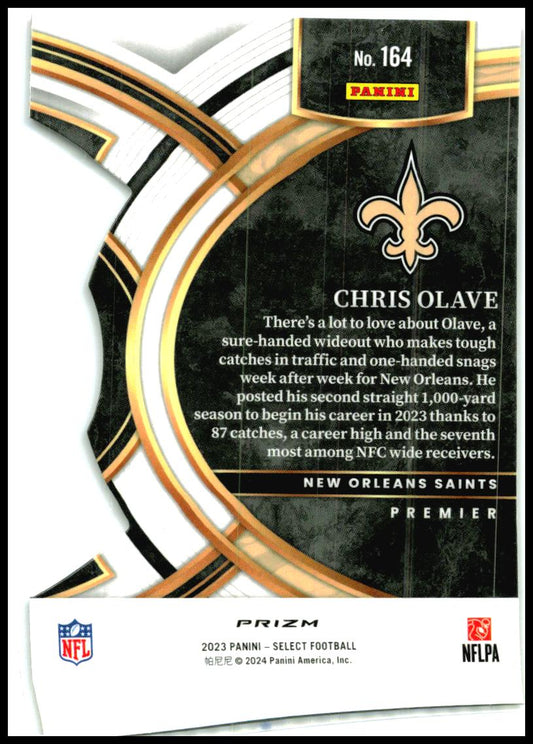 2023 Panini Select Red and Yellow Prizms Die Cuts #164 Chris Olave Saints