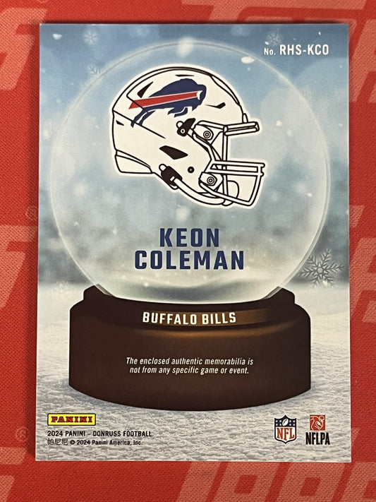 2024 Donruss Rookie Holiday Sweater #RHS-KCO Keon Coleman Buffalo Bills