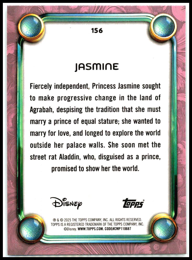 2025 Topps Disney Wonder FoilFractor #156 Jasmine