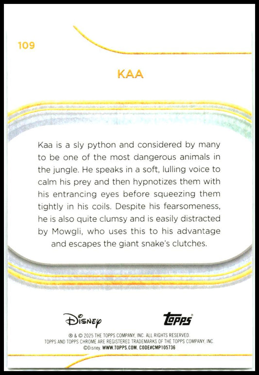 2025 Topps Chrome Disney #109 Kaa