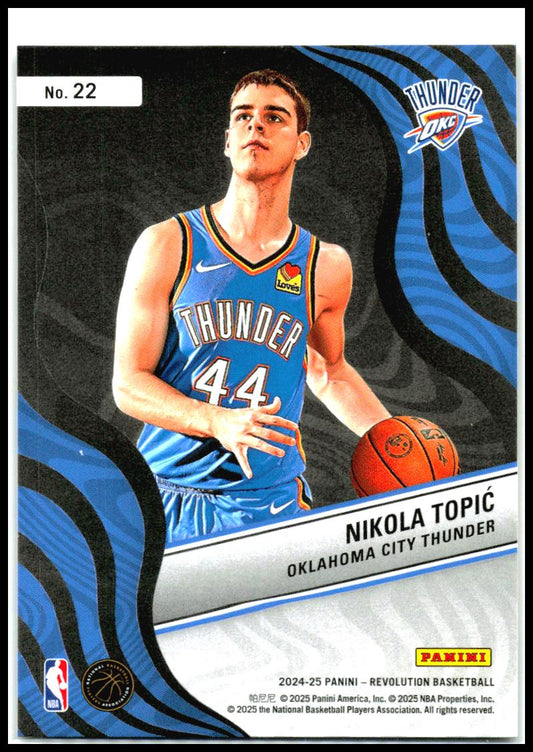 2024-25 Panini Revolution New Wave #22 Nikola Topic Oklahoma City Thunder