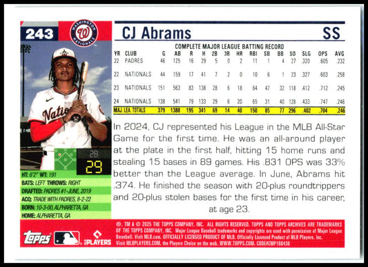 2025 Topps Archives #243 CJ Abrams