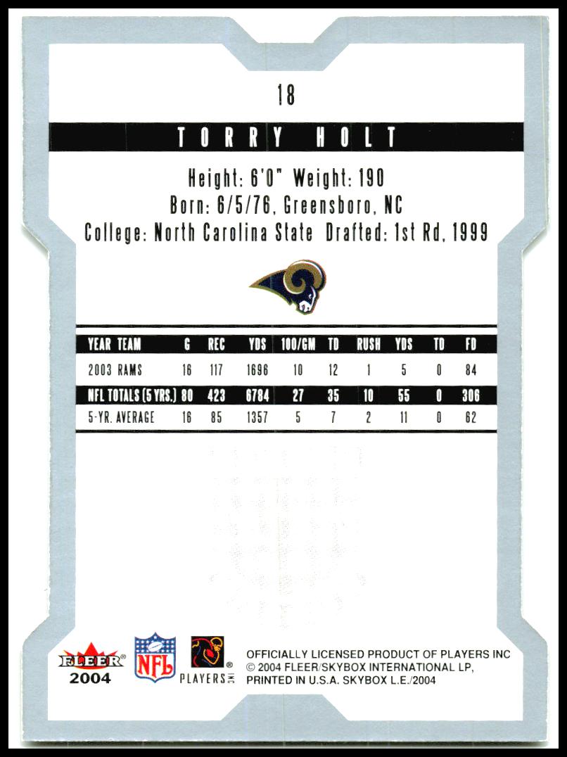 2004 SkyBox LE #18 Torry Holt St. Louis Rams
