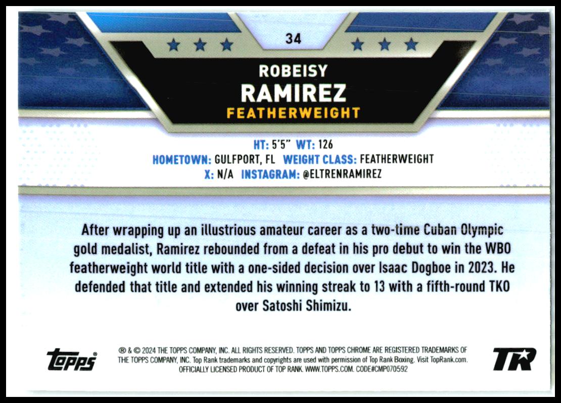 2024 Topps Chrome #34 Robeisy Ramirez