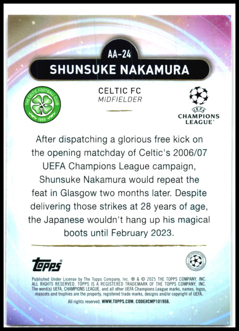 2024-25 Merlin ageless alchemy #AA-24 Shunsuke Nakamura