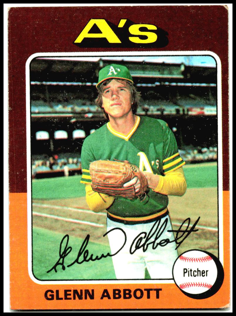 1975 Topps #591 Glenn Abbott Oakland Athletics