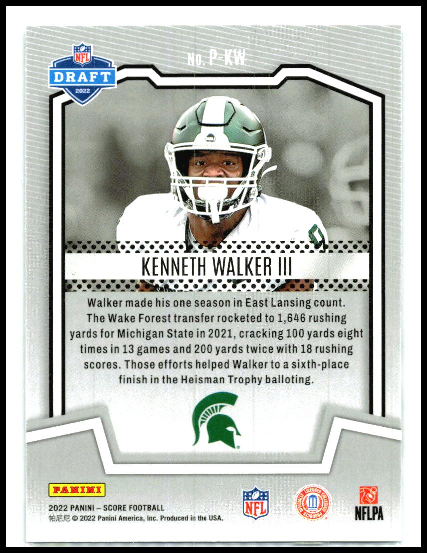 2022 Score PROtential #P-KW Kenneth Walker III Michigan State Spartans