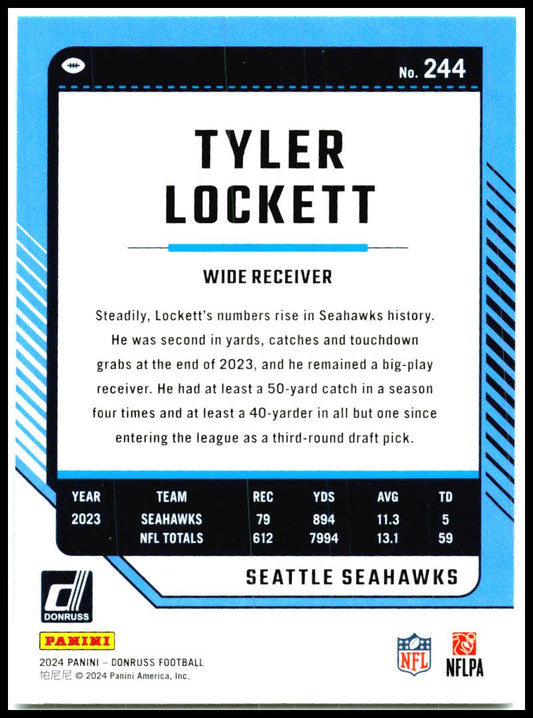 2024 Donruss #244 Tyler Lockett Seattle Seahawks