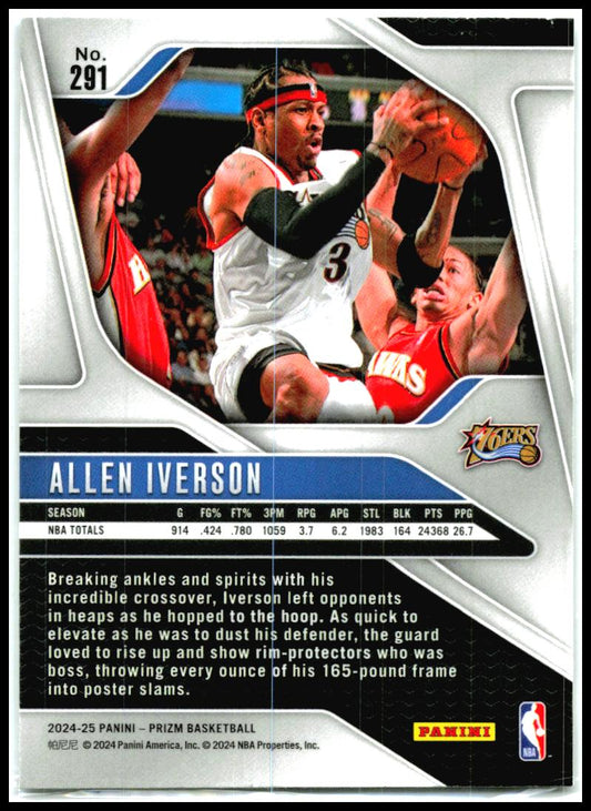 2024-25 Panini Prizm #291 Allen Iverson Philadelphia 76ers