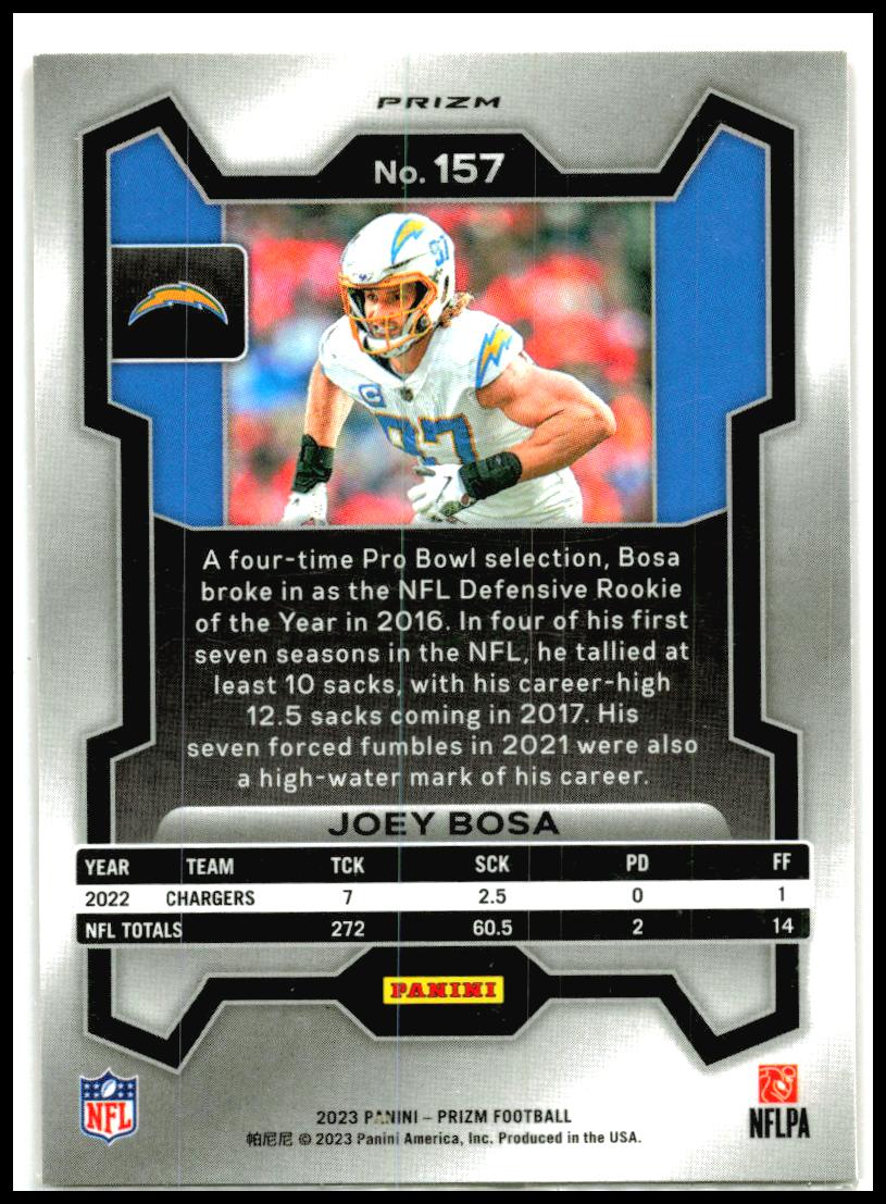 2023 Panini Prizm Disco #157 Joey Bosa Los Angeles Chargers