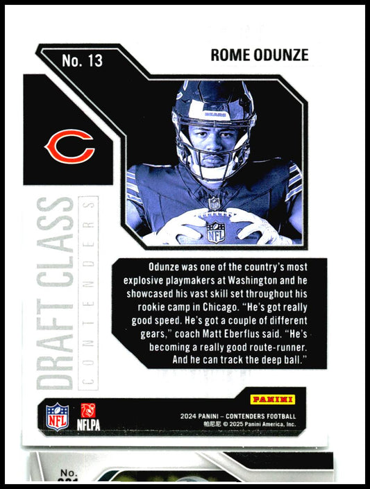 2024 Panini Contenders Draft Class Contenders #13 Rome Odunze Chicago Bears