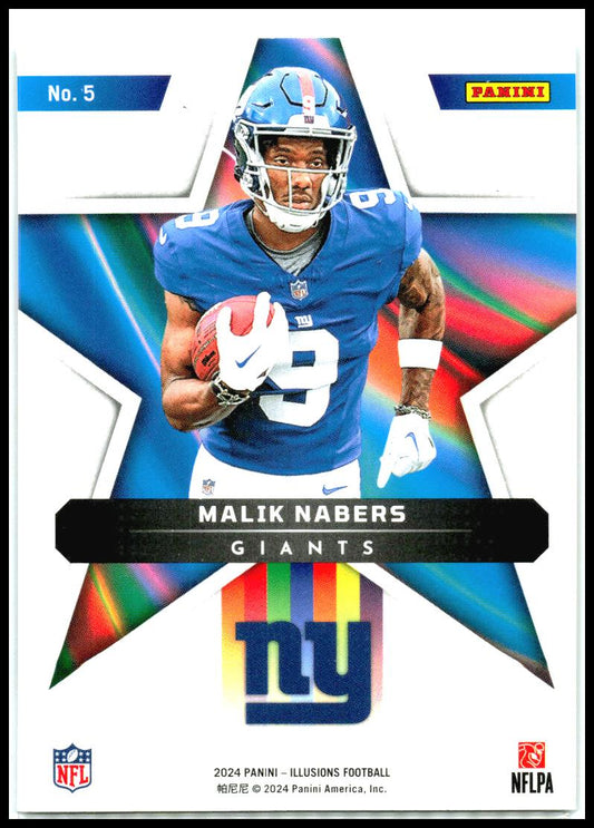 2024 Panini Illusions Shining Stars #5 Malik Nabers New York Giants