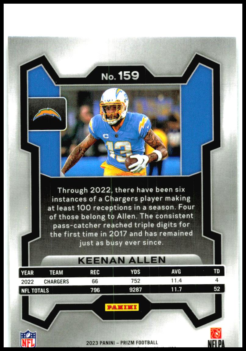 2023 Panini Prizm #159 Keenan Allen Charger