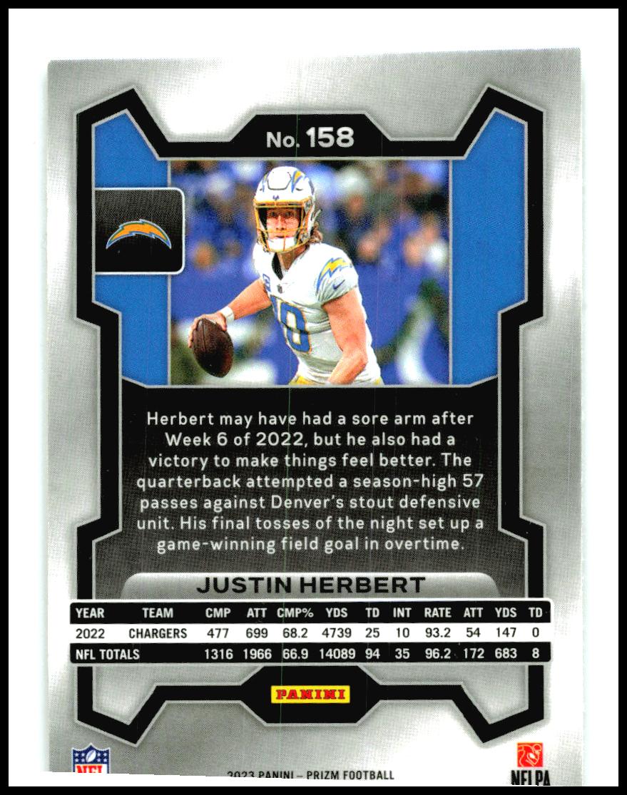 2023 Panini Prizm #158 Justin Herbert Los Angeles Chargers