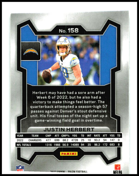 2023 Panini Prizm #158 Justin Herbert Los Angeles Chargers