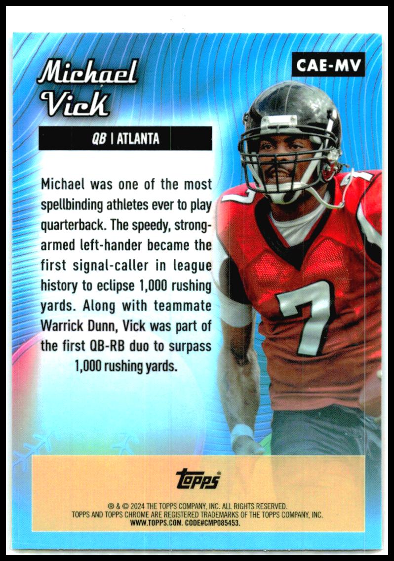 2024 Topps Chrome Lazer Refractor #CAE-MV Michael Vick Atlanta Falcons