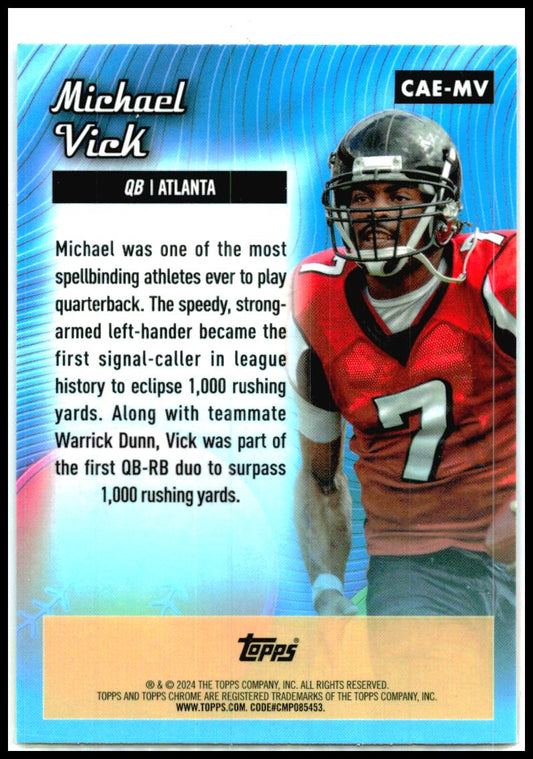 2024 Topps Chrome Lazer Refractor #CAE-MV Michael Vick Atlanta Falcons