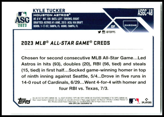 2023 Topps Update - 2023 All-Star Game #ASG-48 Kyle Tucker Houston Astros